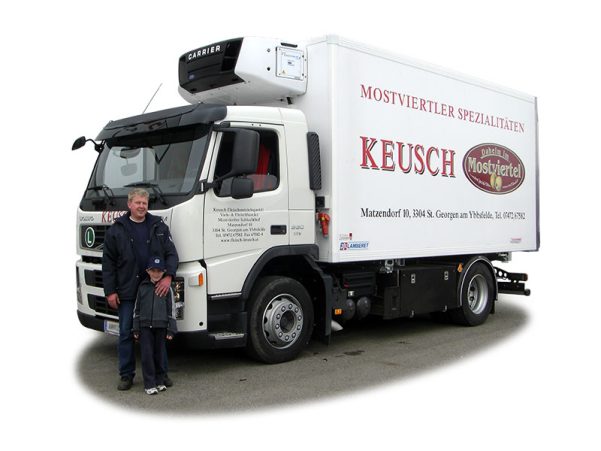 Wechselrahmenträger mit Kühlaufbau und Kühlaggregat
