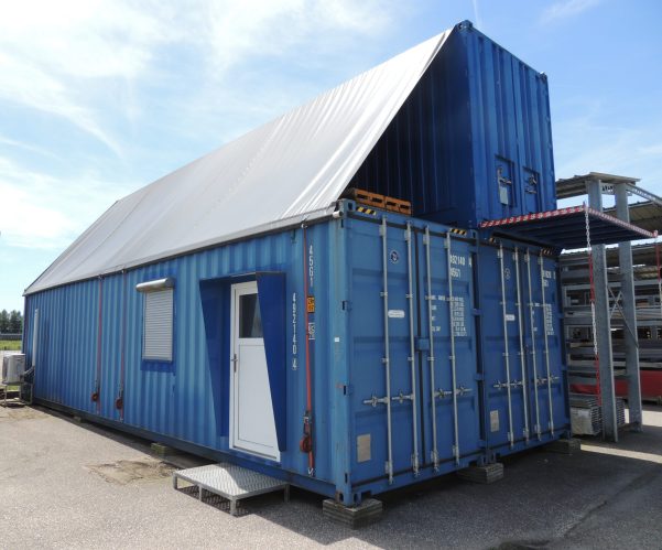 Container 40ft mit Fenster, Türe, Innenisolierung und Klimaanlage
